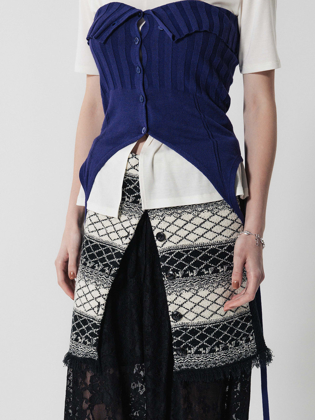GEOMETRIC KNIT CORSET