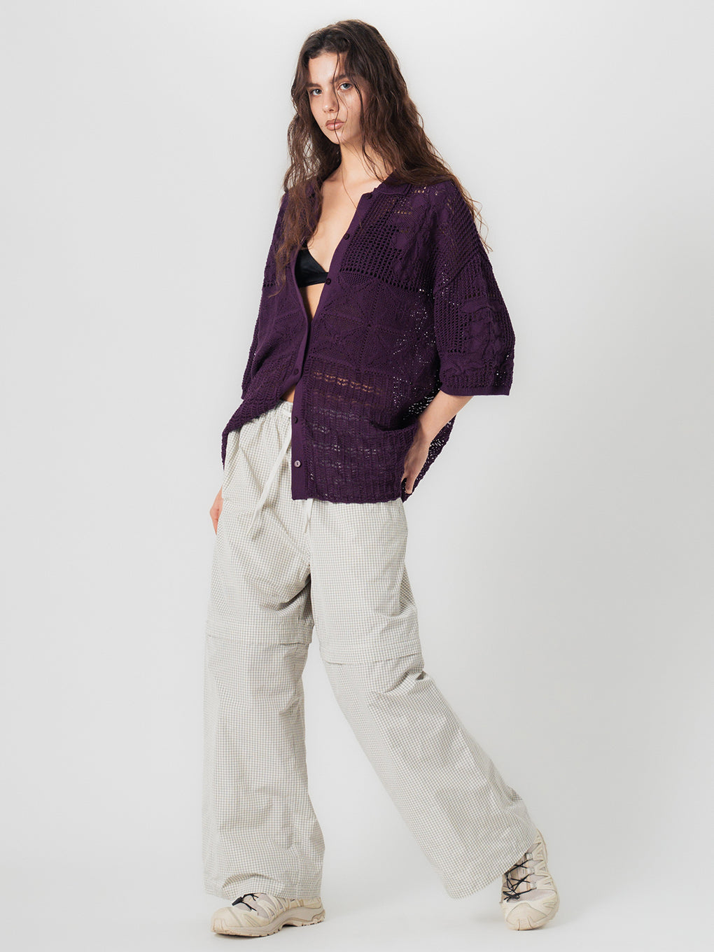 MIX PATTERN KNIT SHIRT
