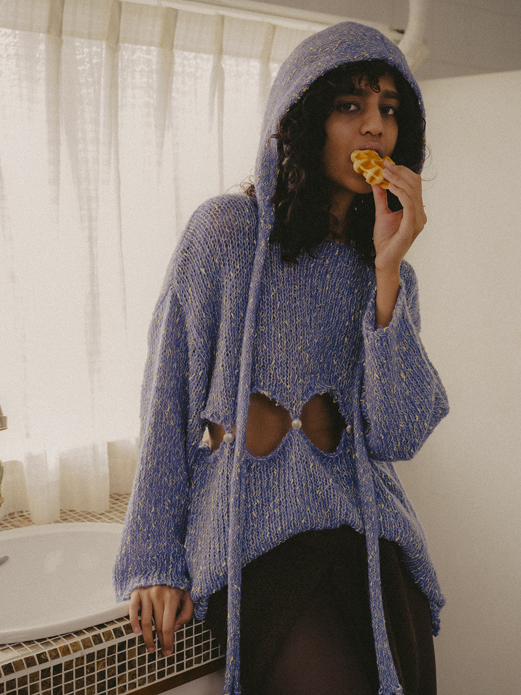 NEP YARN SEPARATE KNIT TOP