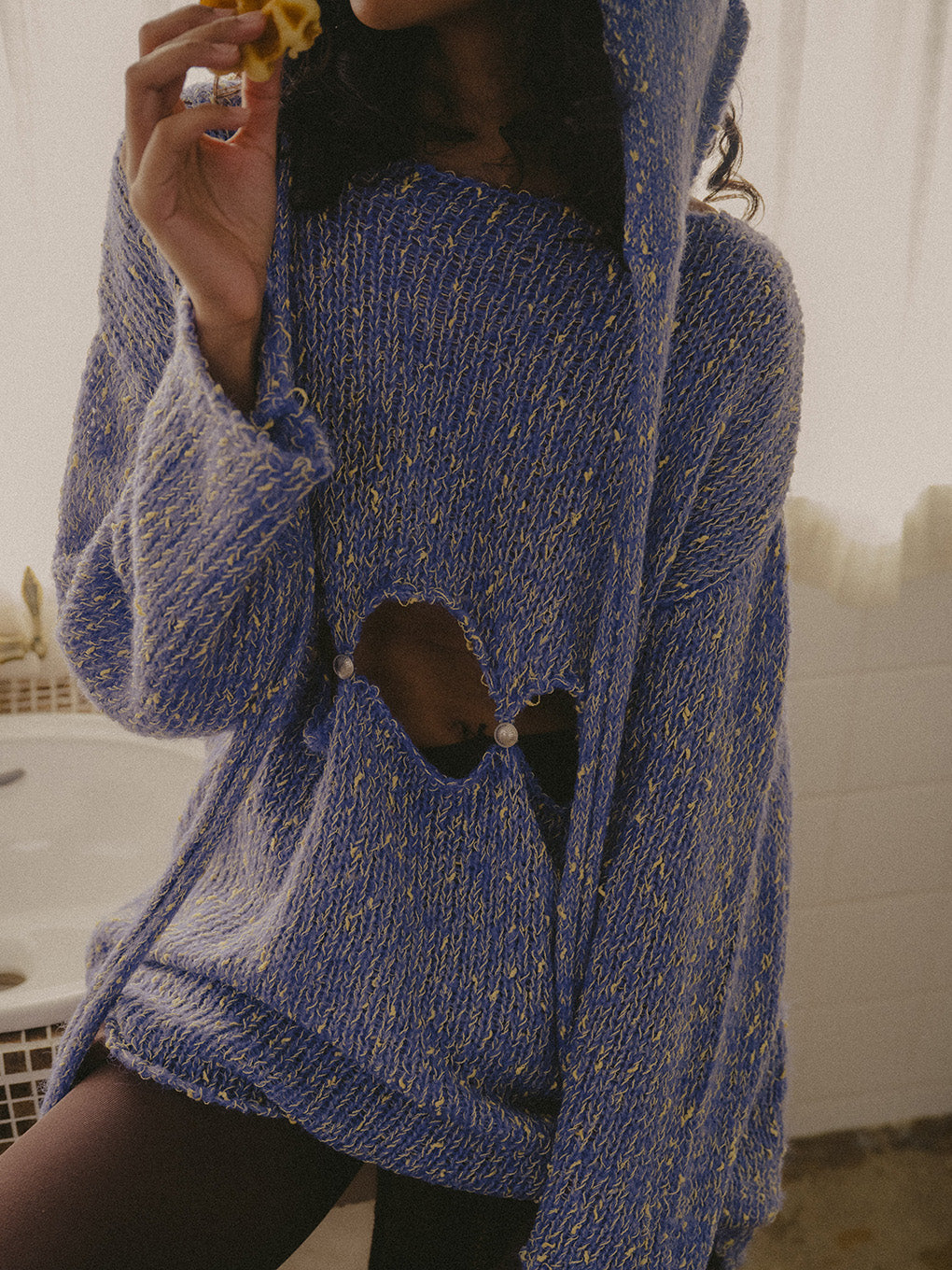 NEP YARN SEPARATE KNIT TOP