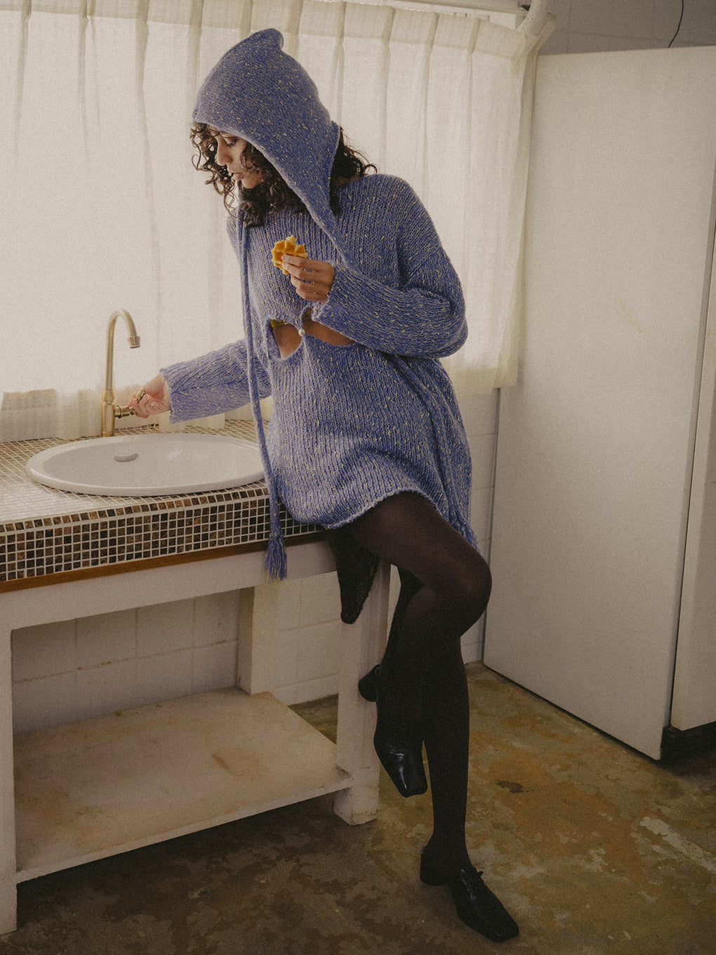 NEP YARN KNIT BONNET