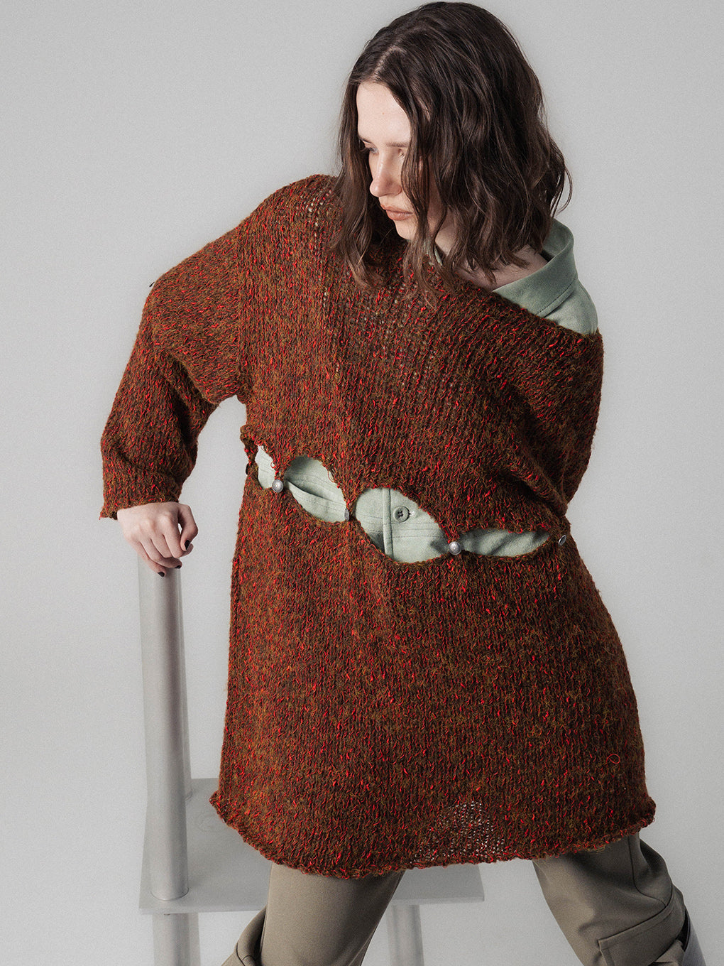 NEP YARN SEPARATE KNIT TOP