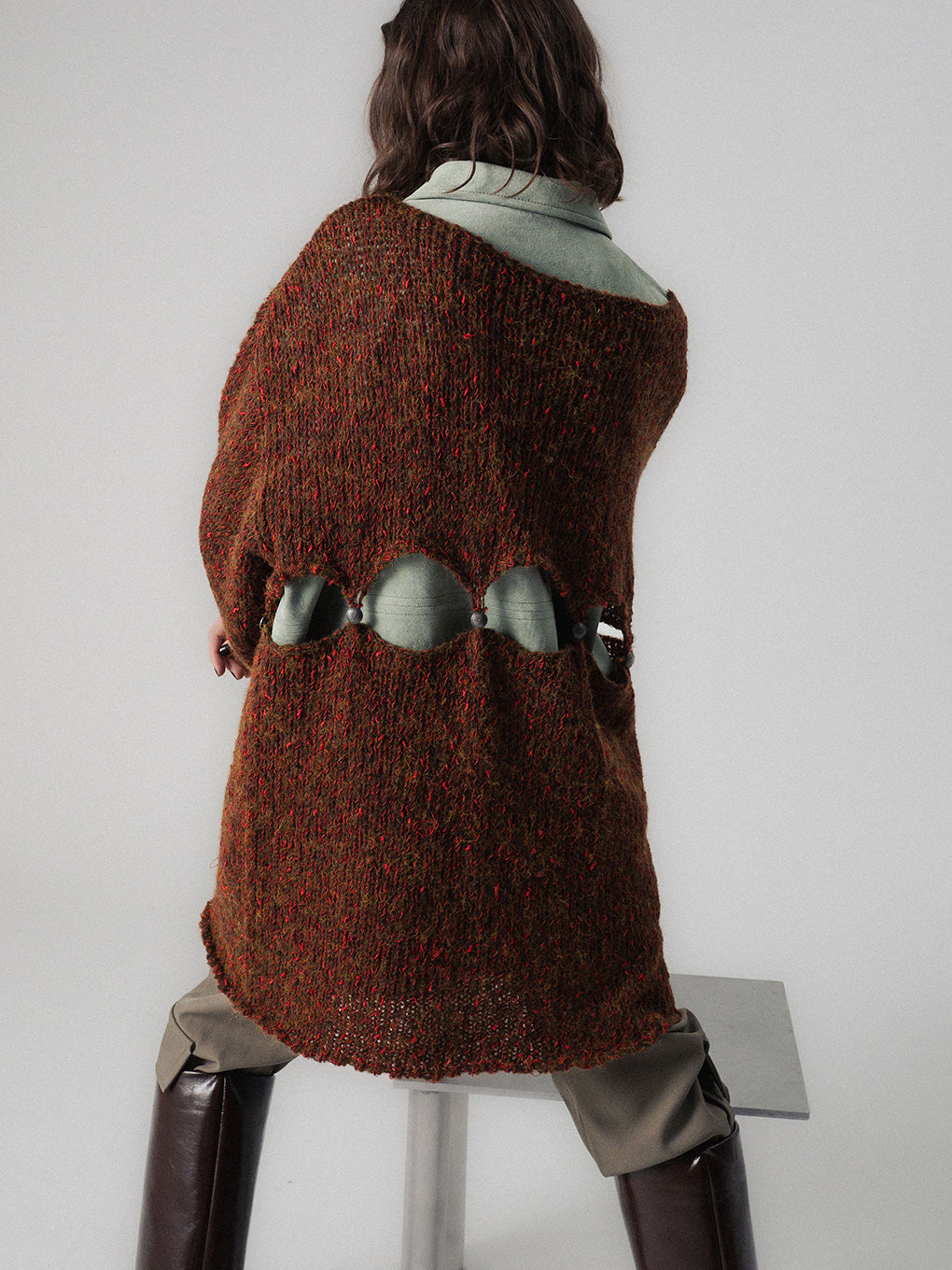 NEP YARN SEPARATE KNIT TOP