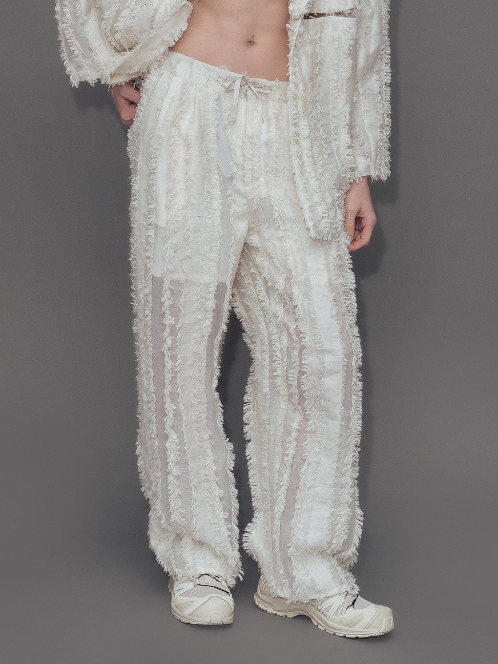 STRIPE JQ STRAIGHT PANTS