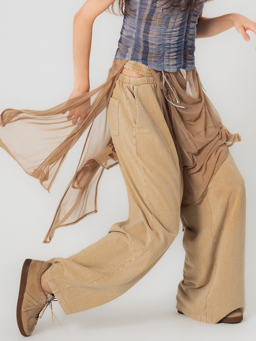 PIGMENT WAIST SLIT PANTS