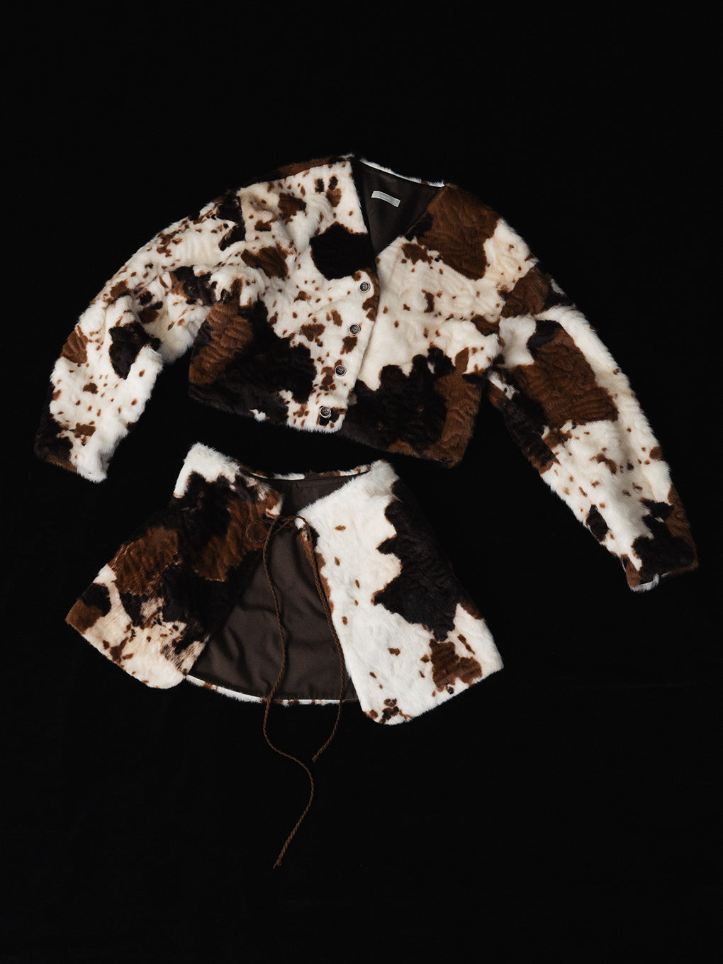 ANIMAL FUR WRAP SKIRT