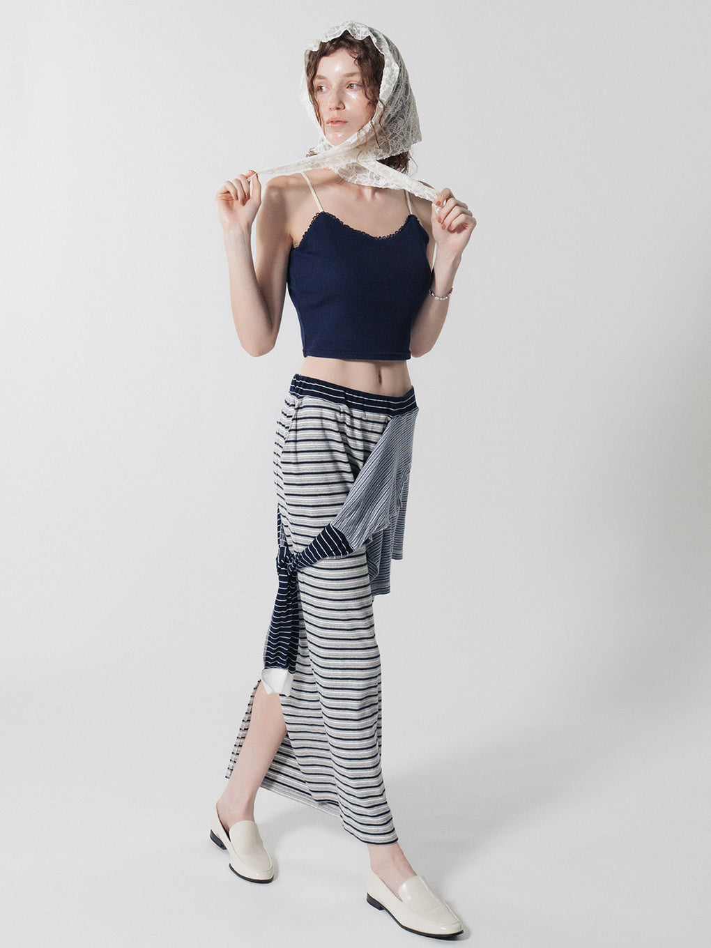 BORDER LAYERED SKIRT