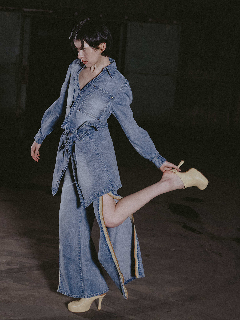 ZIP OPEN E01 DENIM