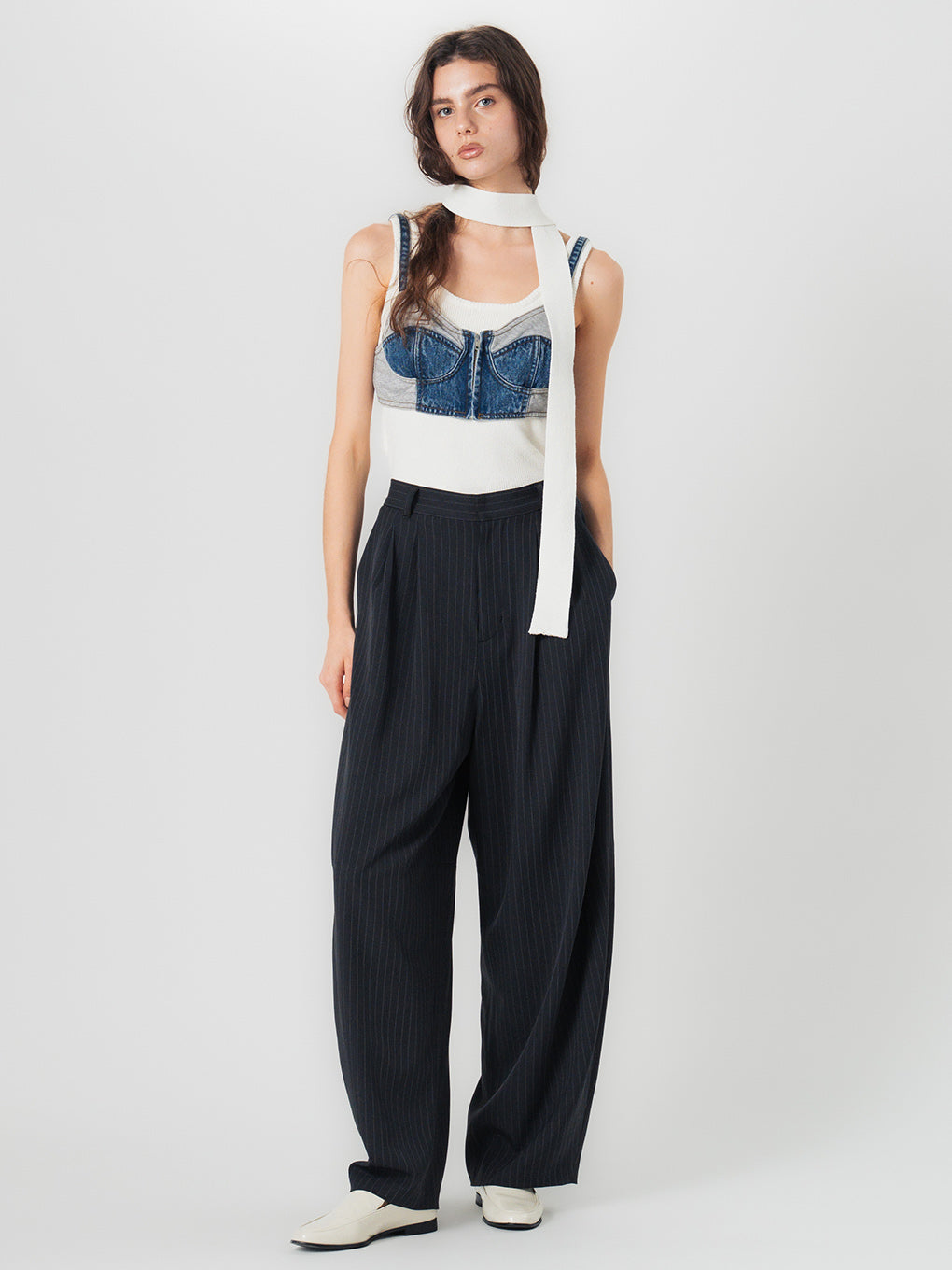 TIE WITH KNIT TANK