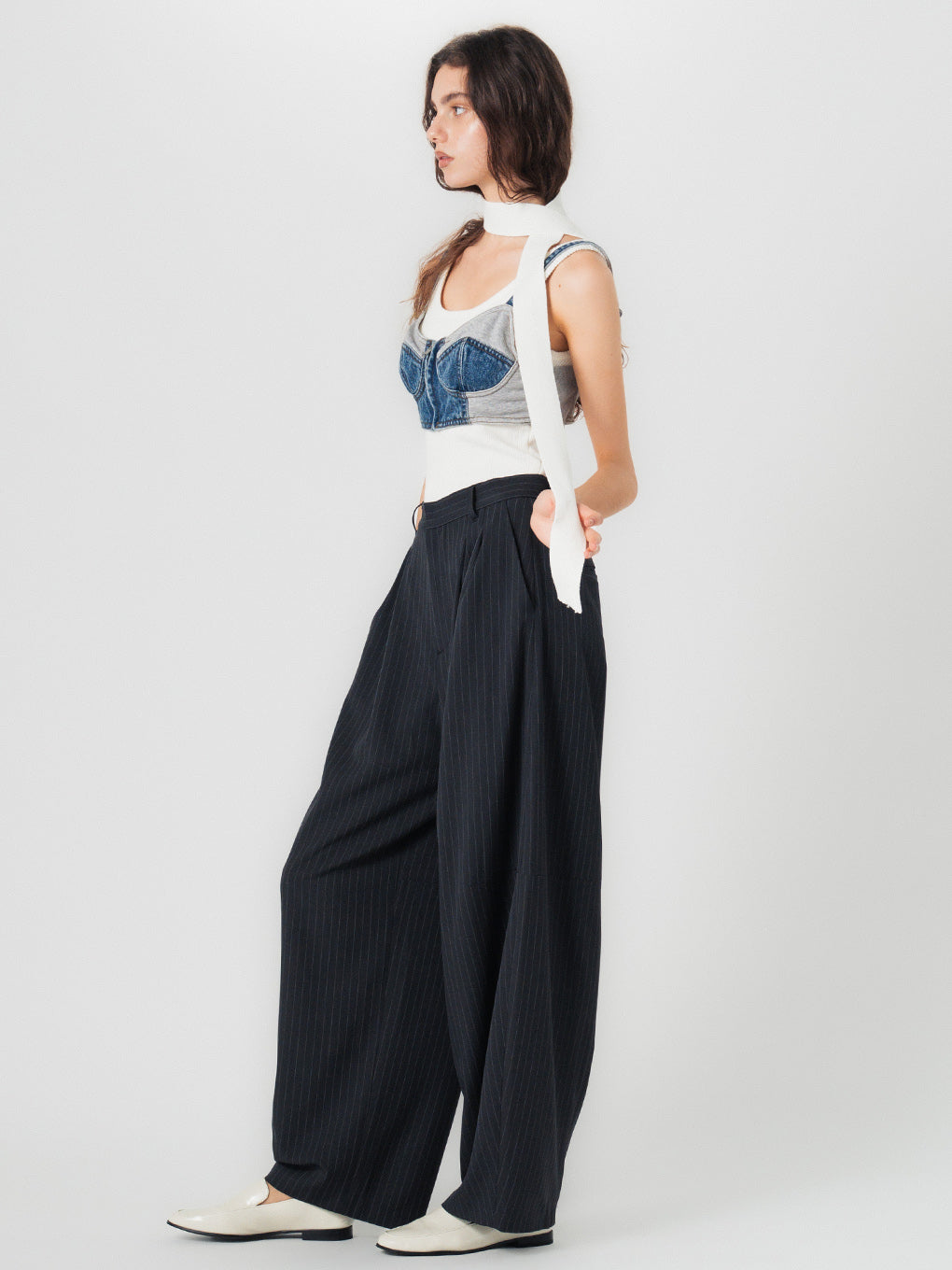 TIE WITH KNIT TANK