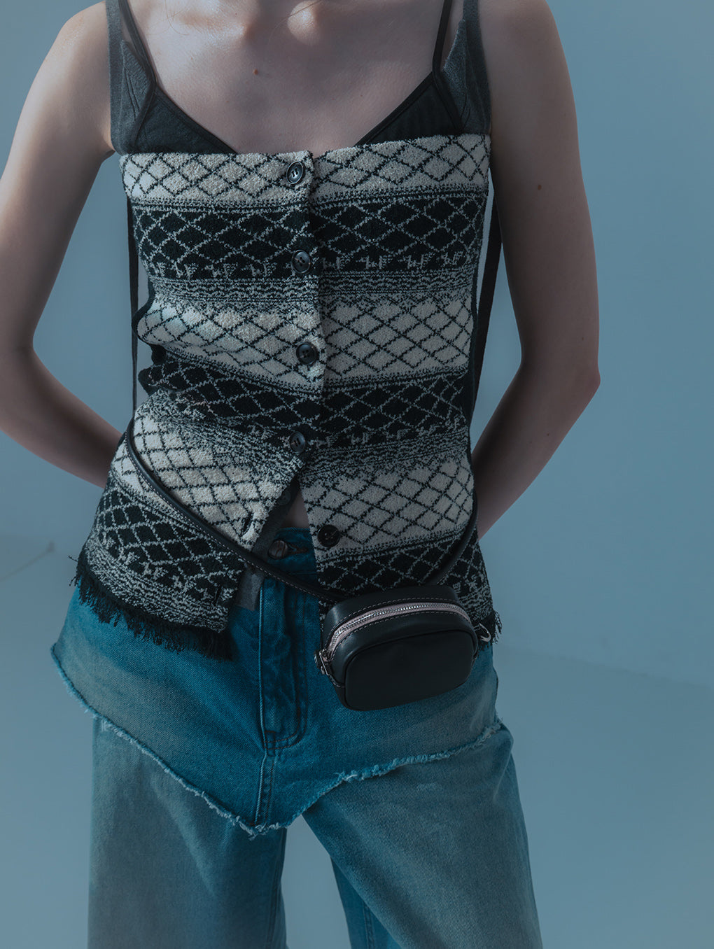 GEOMETRIC KNIT CORSET
