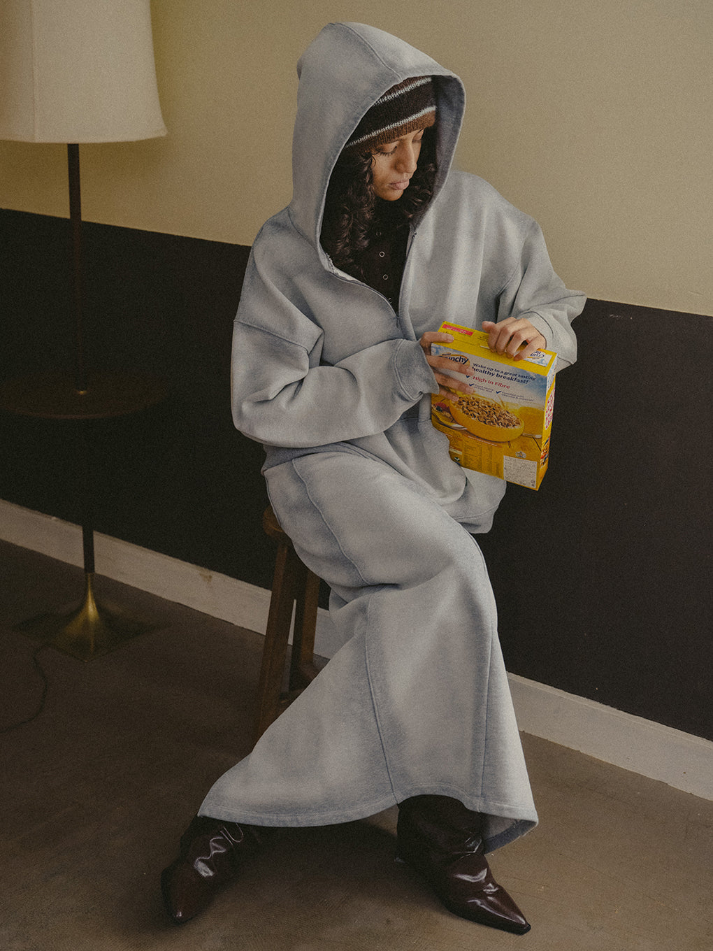 BLEACH DYE STRAIGHT SKIRT