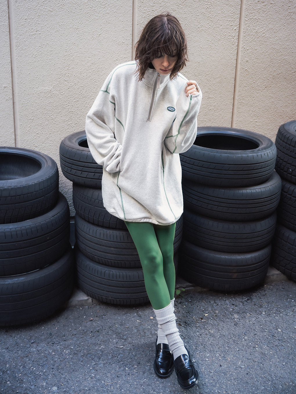 DISCUS FRENCHTERRY HALF ZIP PULLOVER
