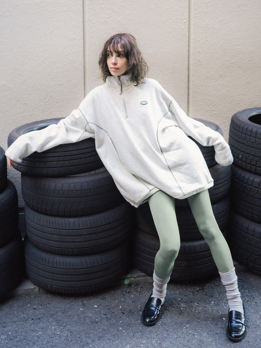 DISCUS FRENCHTERRY HALF ZIP PULLOVER