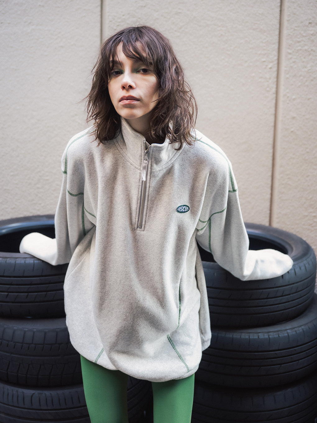DISCUS FRENCHTERRY HALF ZIP PULLOVER