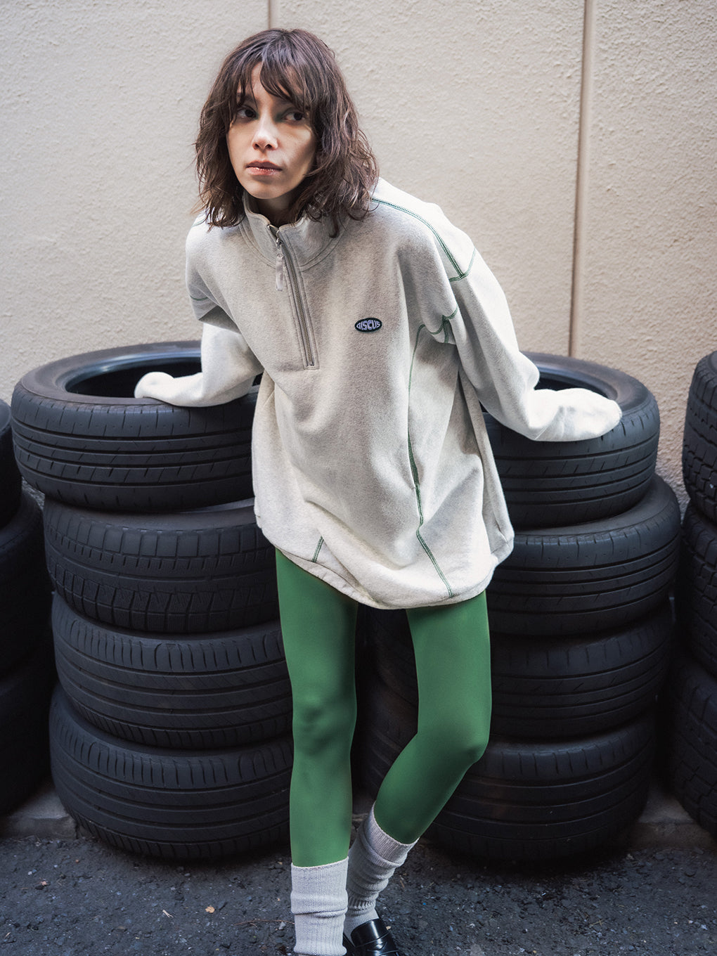 DISCUS FRENCHTERRY HALF ZIP PULLOVER