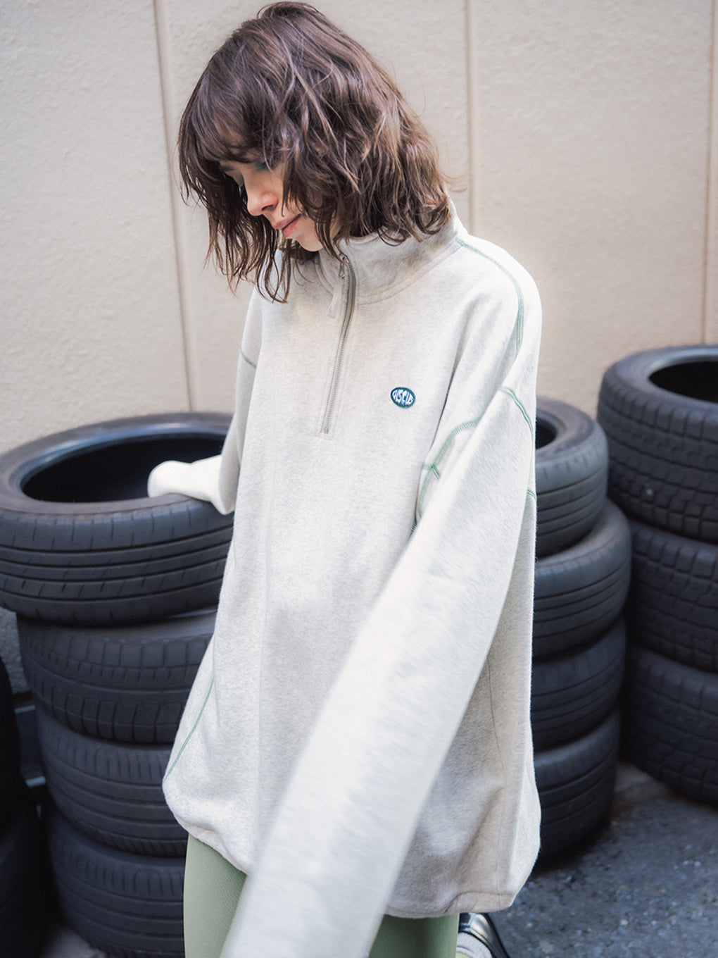 DISCUS FRENCHTERRY HALF ZIP PULLOVER