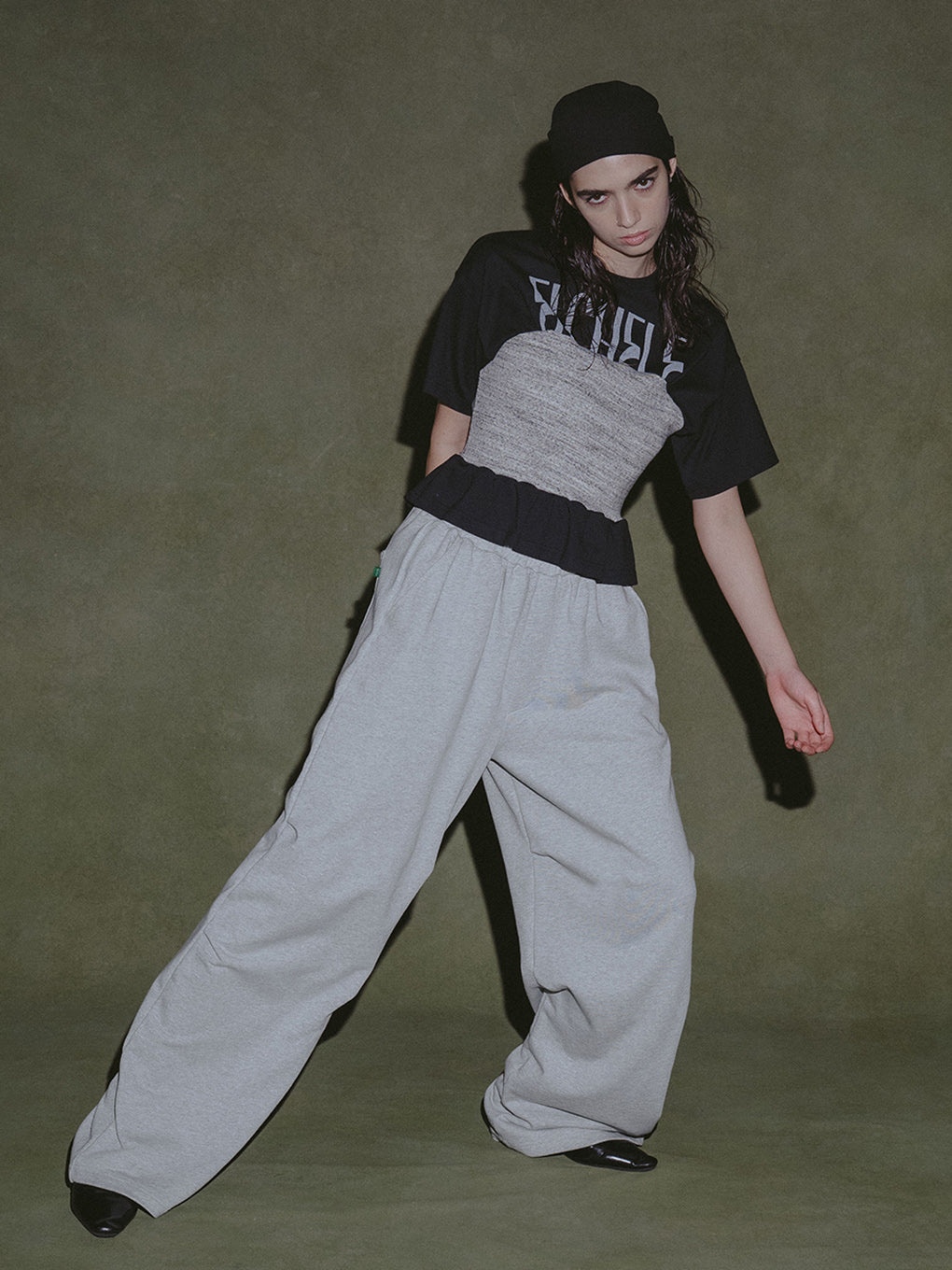 FRENCH TERRY WIDE PANTS
