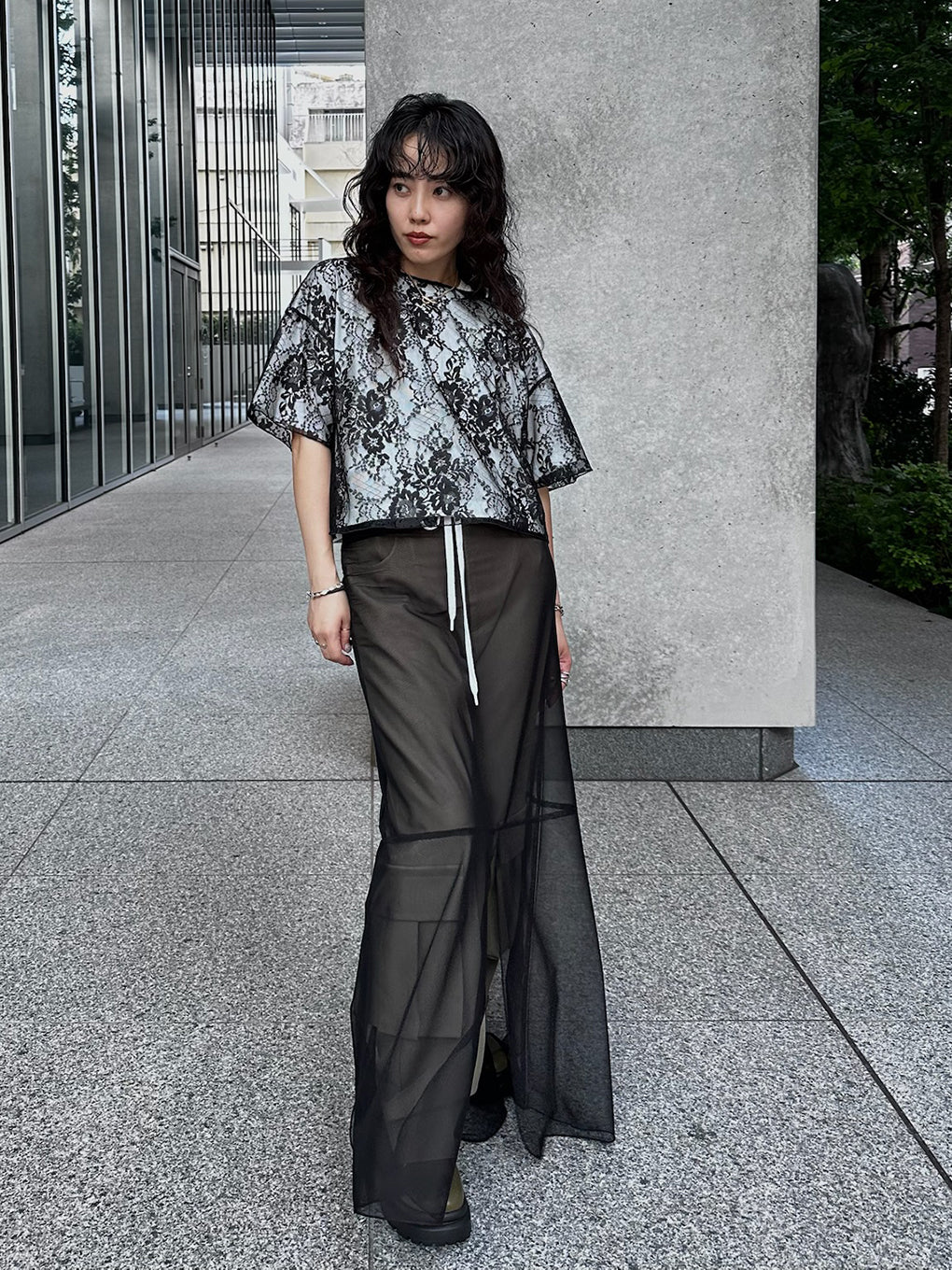 2点SET elchele/エルチェレ LACE UNIVERSAL TEE