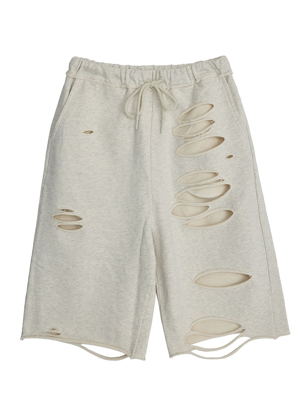 DISTRESSED HALF PANTS