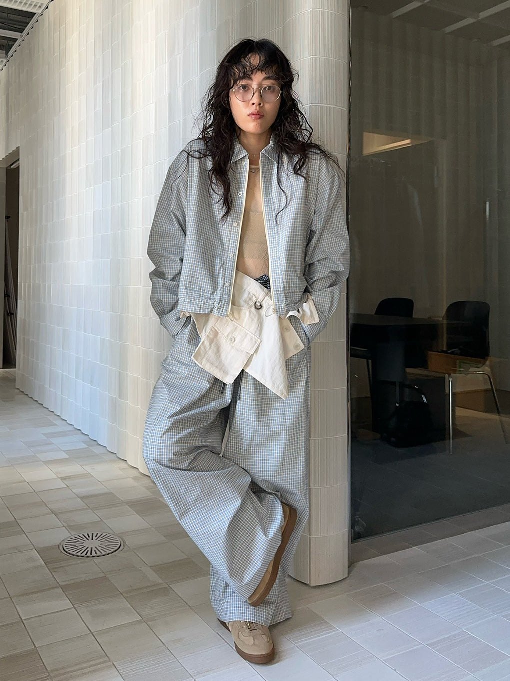 DADDY CHECK WIDE PANTS