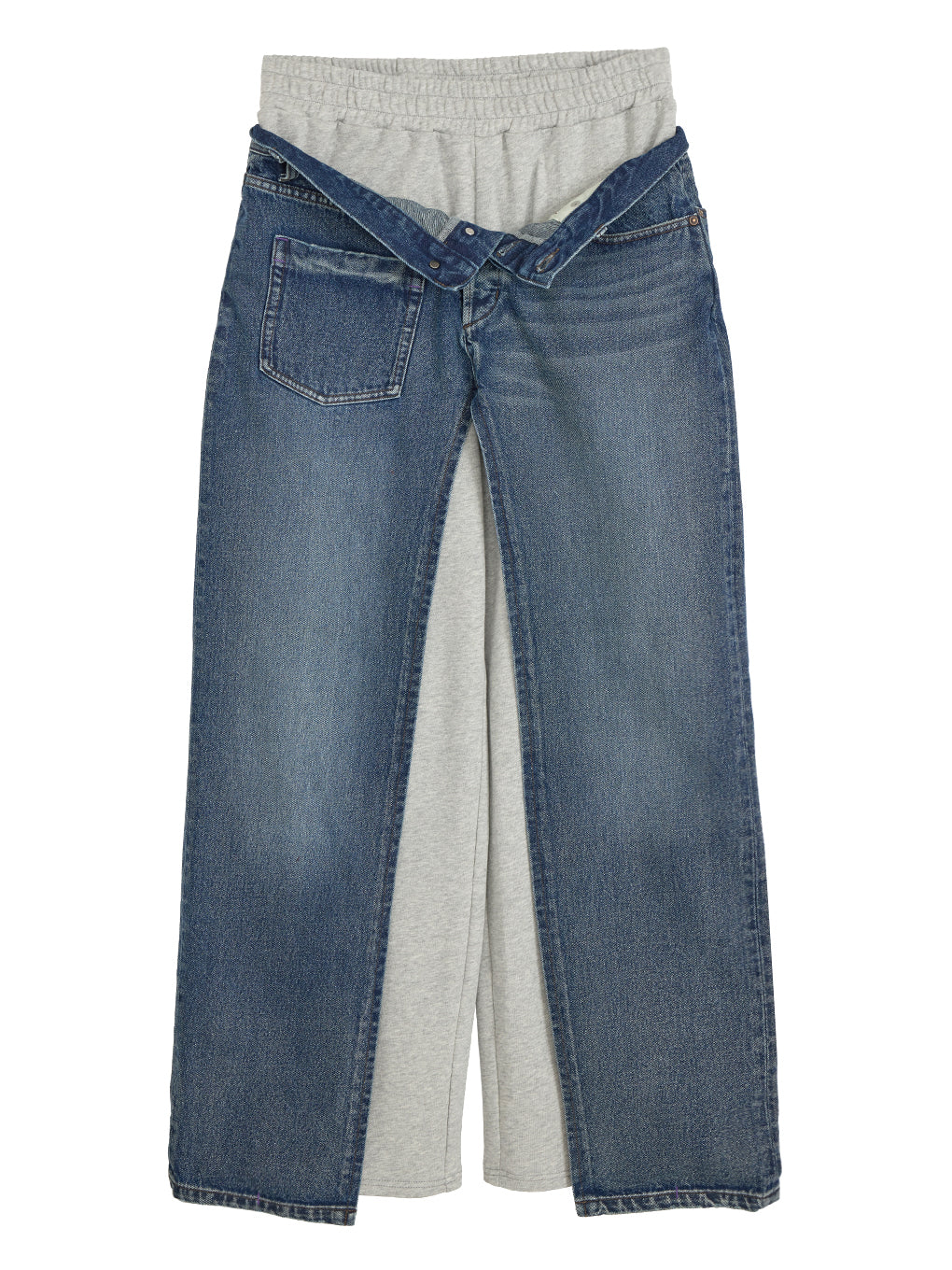 【1月3日まで限定価格】ELCHELE SEPARATE DENIM TUNIC FRENCH TERRY E69 DENIM