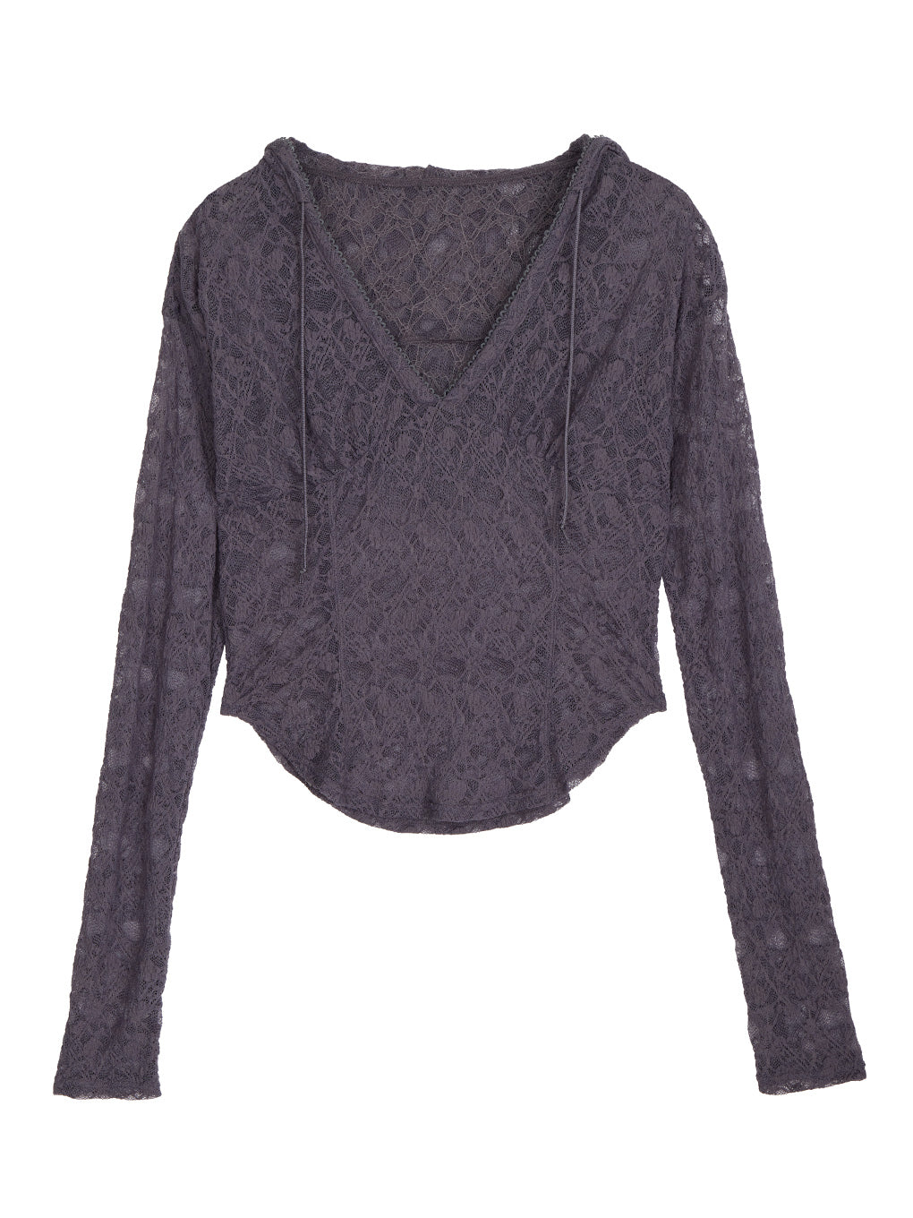 LACE HOODIE TOP
