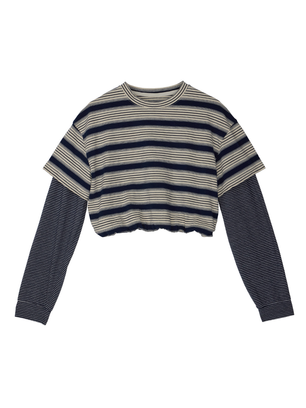 LAYERED BORDER LS TEE