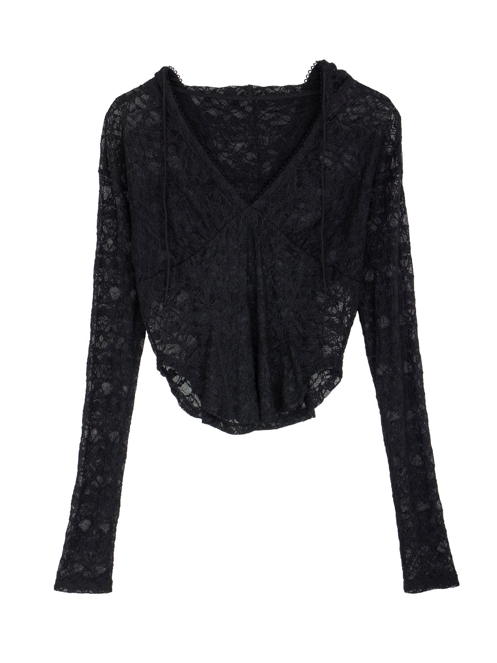 LACE HOODIE TOP
