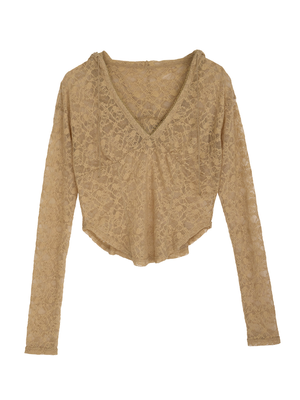 LACE HOODIE TOP