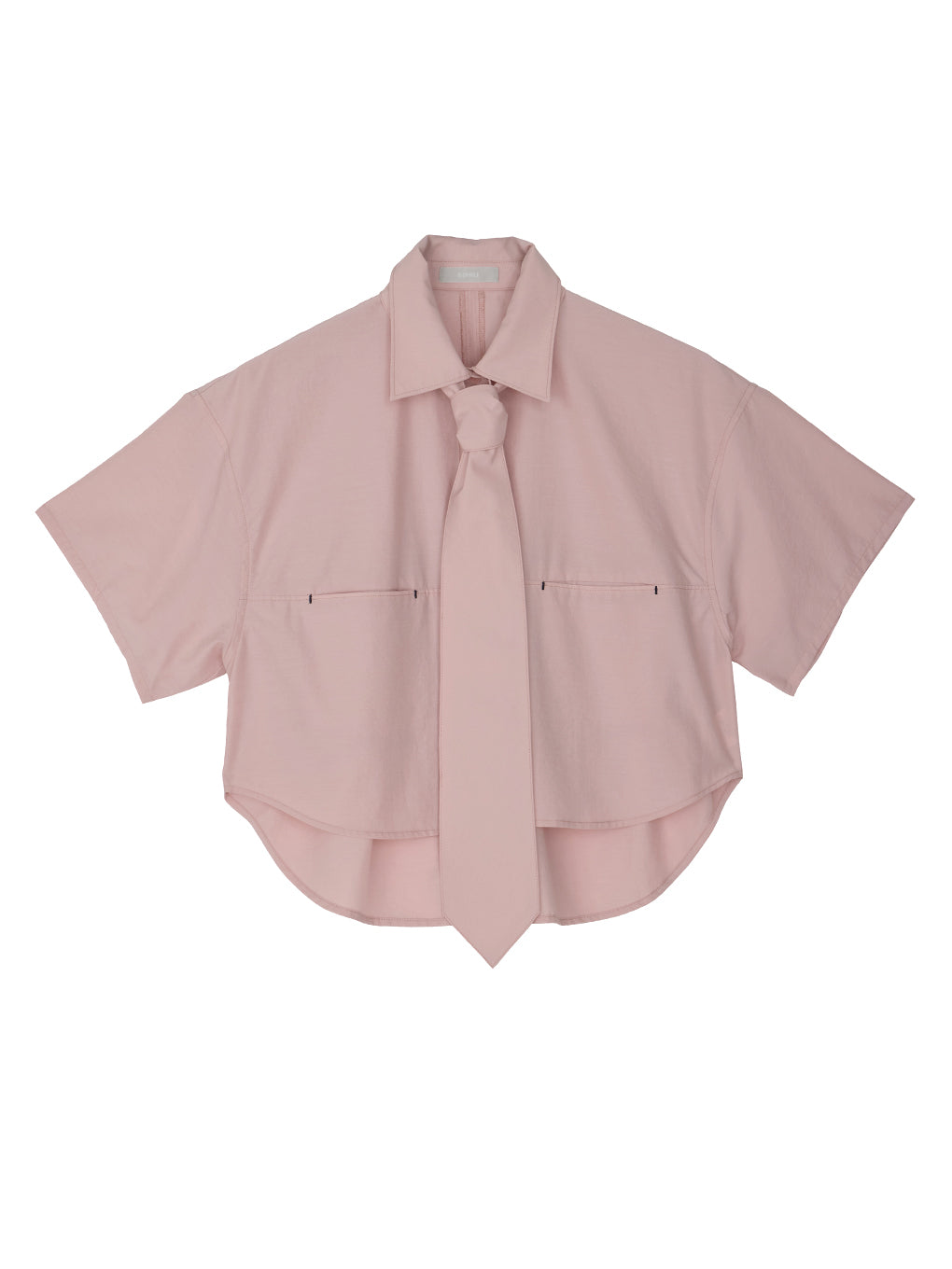 NECKTIE WITH CROPPED SHIRT