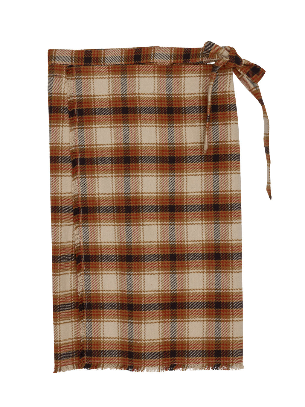 CHECK WRAP SKIRT