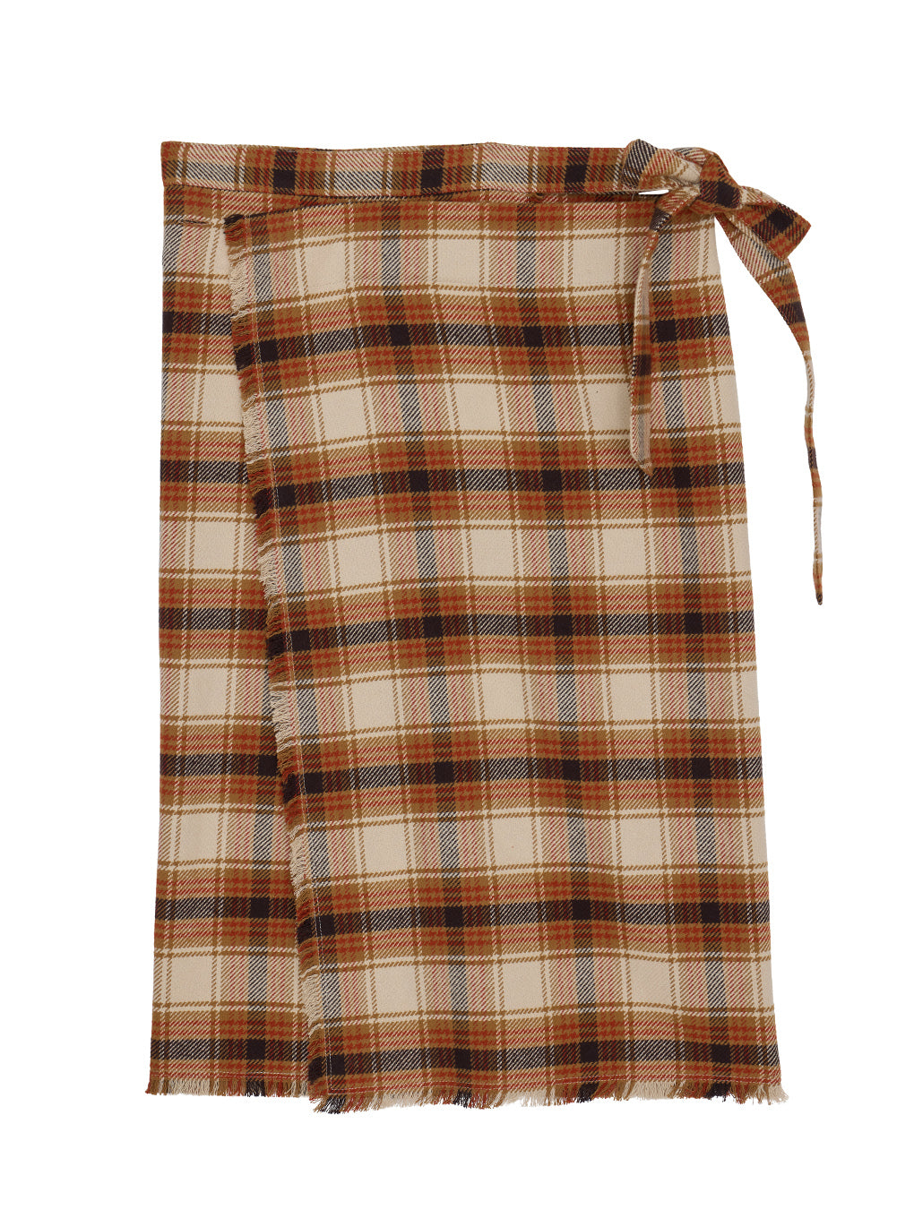 CHECK WRAP SKIRT