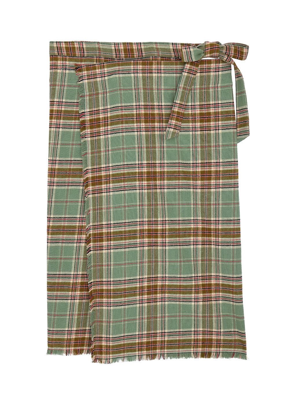 CHECK WRAP SKIRT