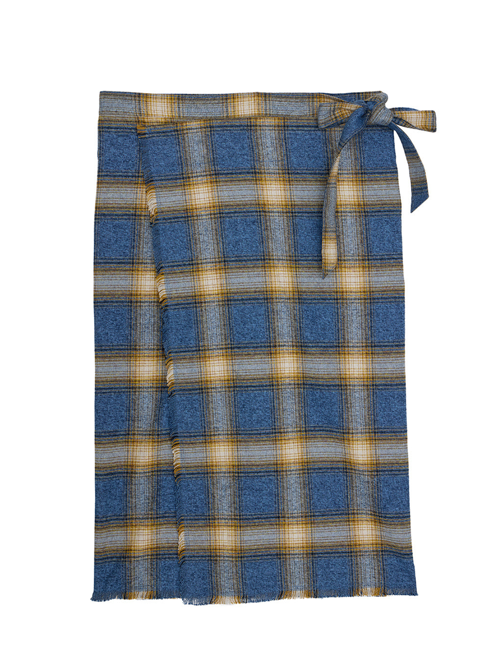 CHECK WRAP SKIRT
