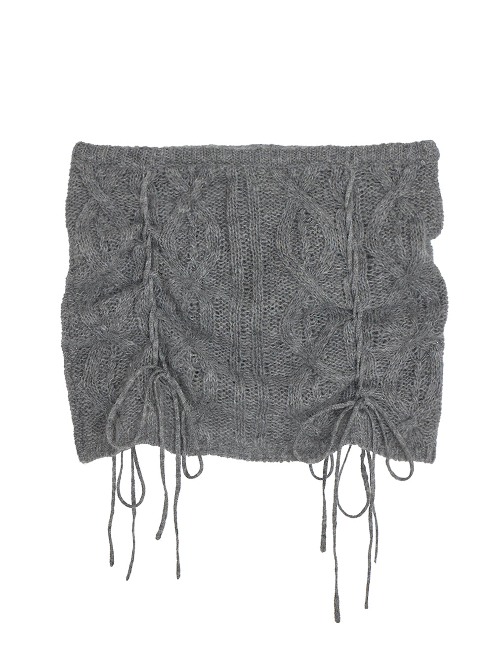 LOOSE CABLE KNIT SKIRT