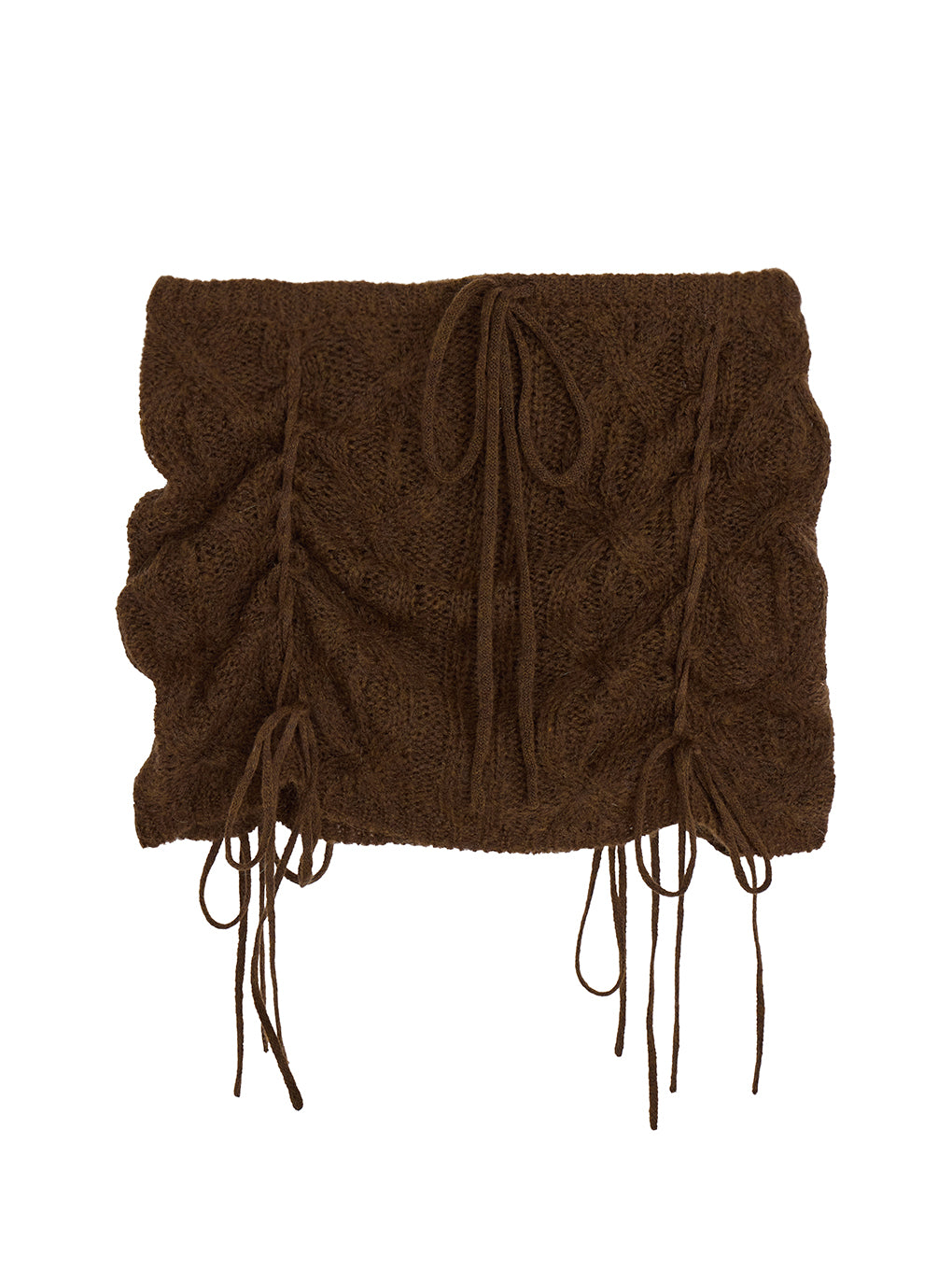 LOOSE CABLE KNIT SKIRT