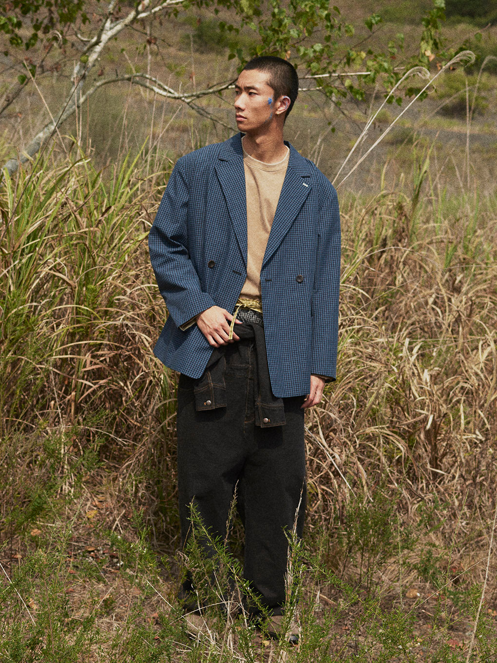 DADDY CHECK WIDE PANTS