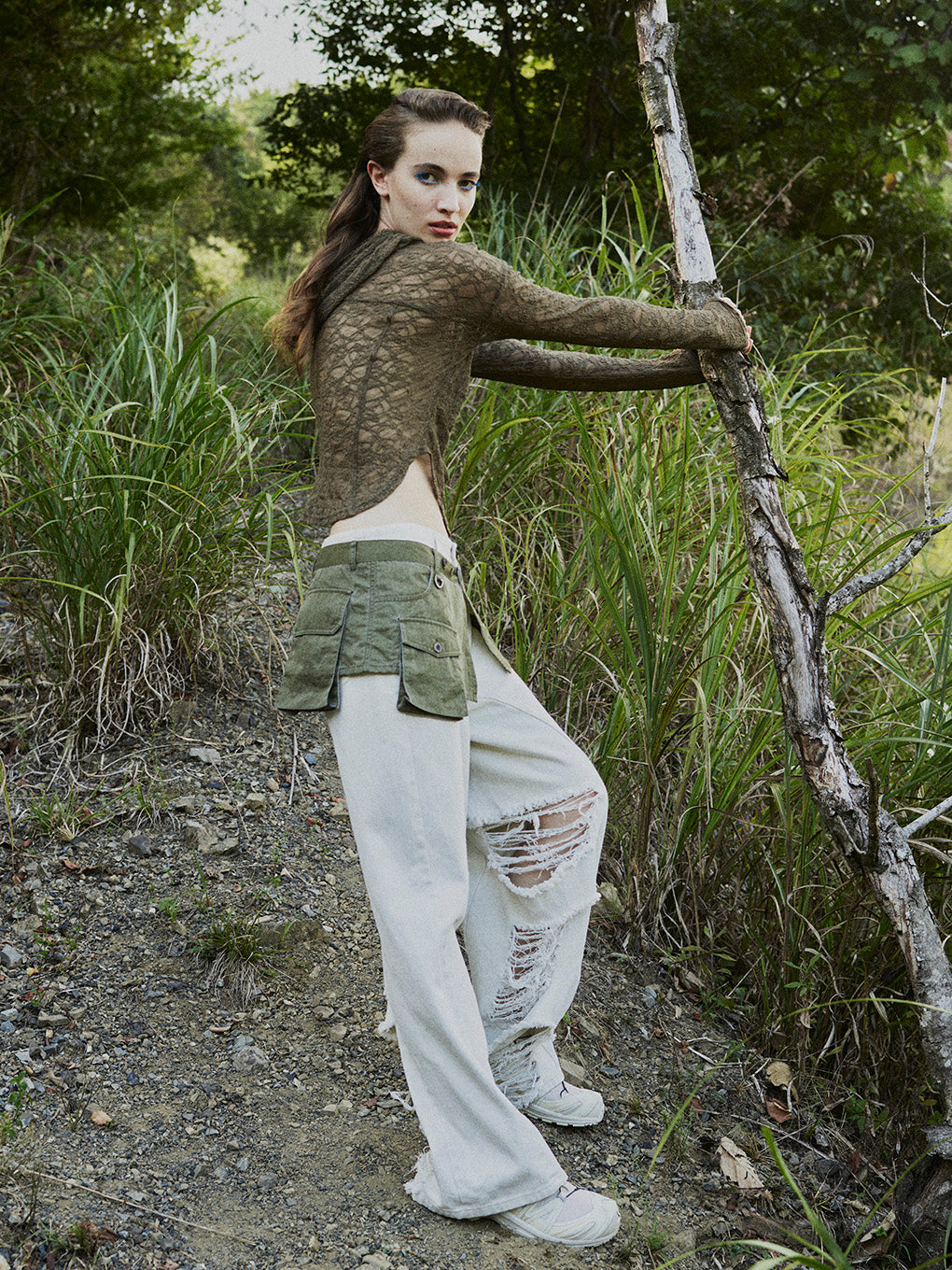 LACE HOODIE TOP