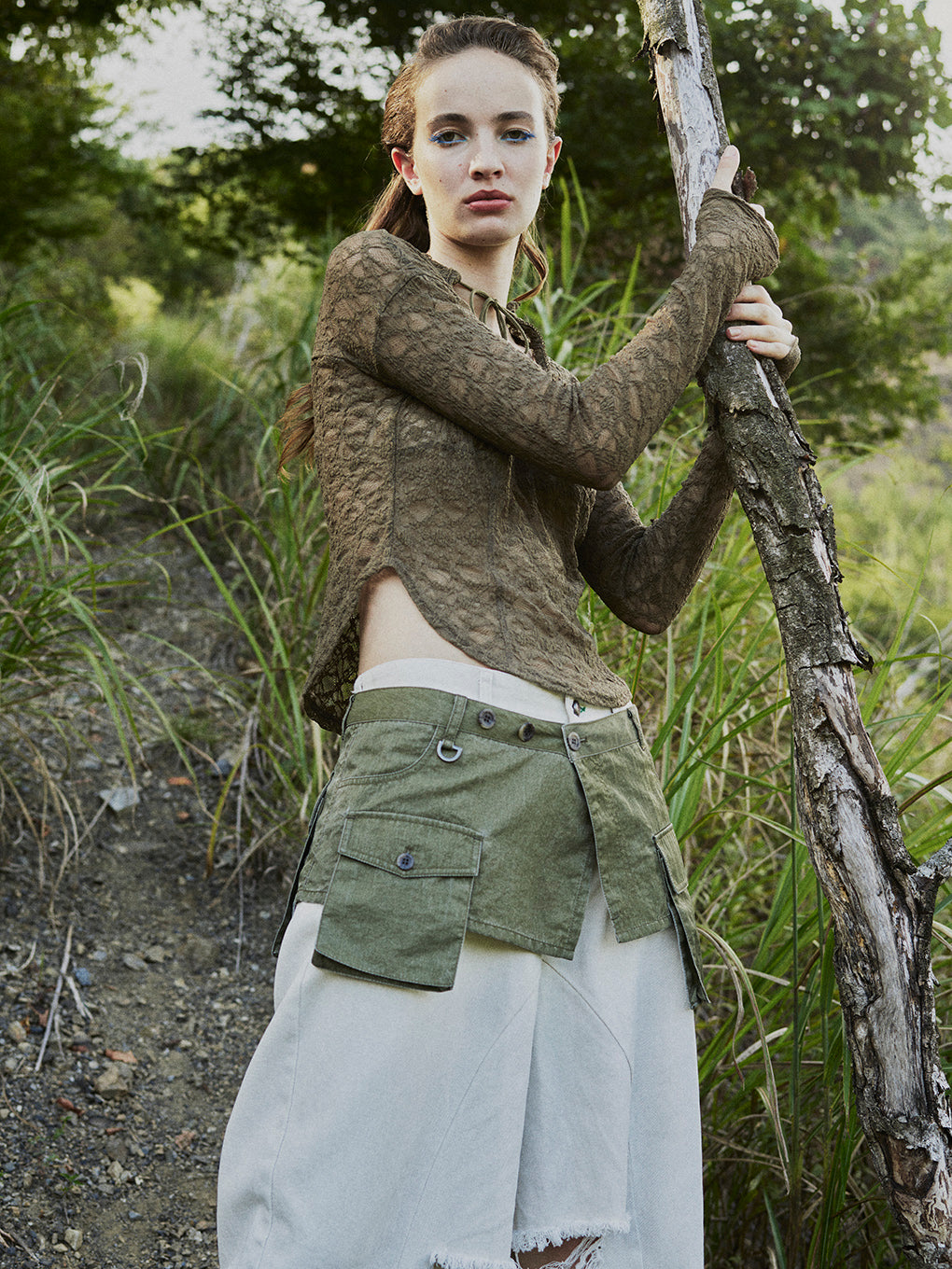 LACE HOODIE TOP