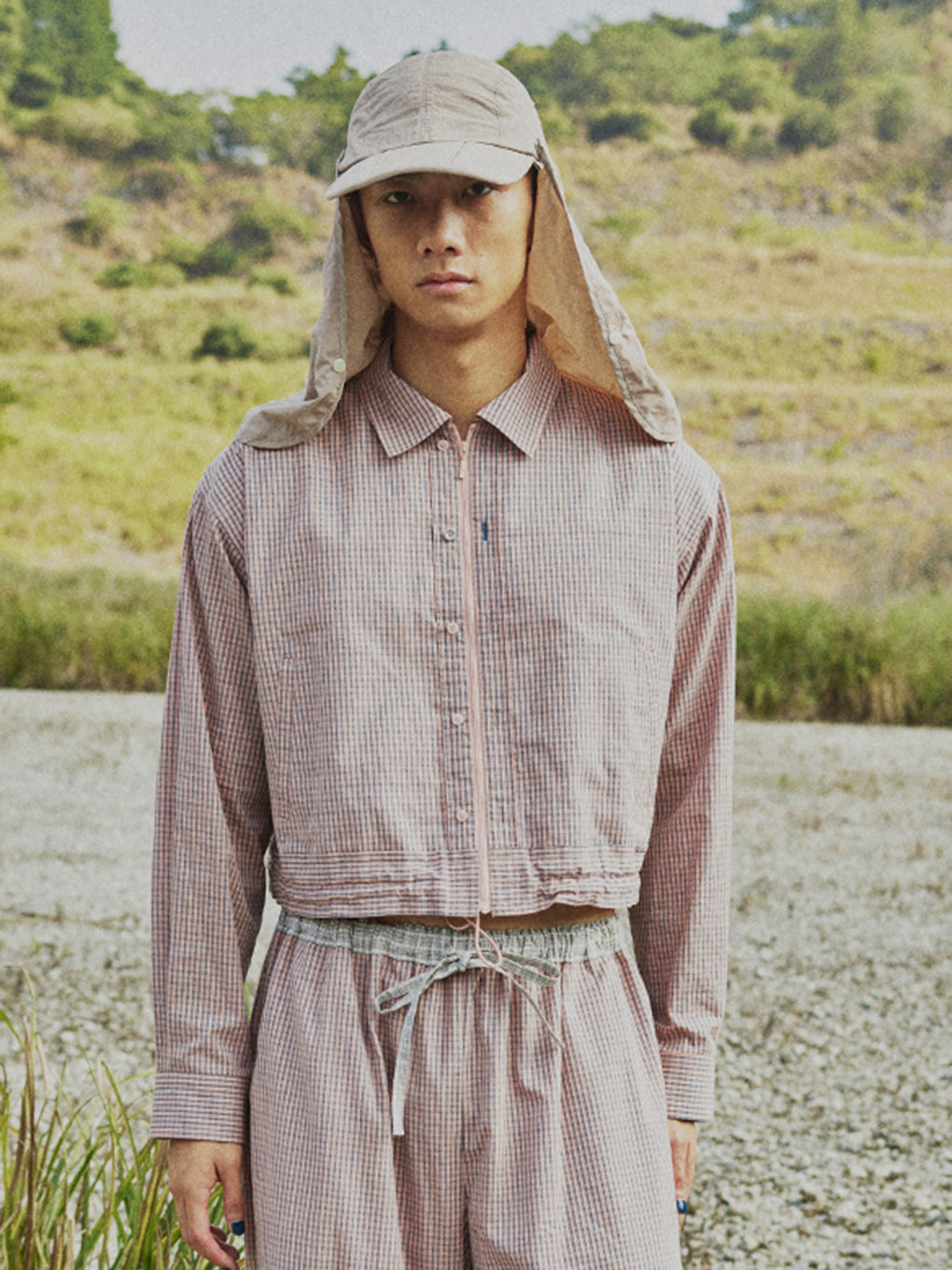 DADDY CHECK ZIP UP SHIRT