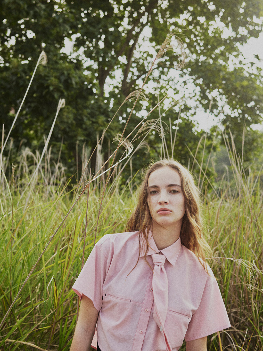 NECKTIE WITH CROPPED SHIRT