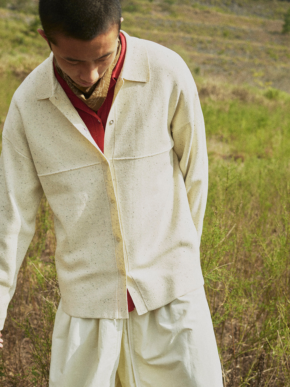 NEP KNIT OVER SHIRT