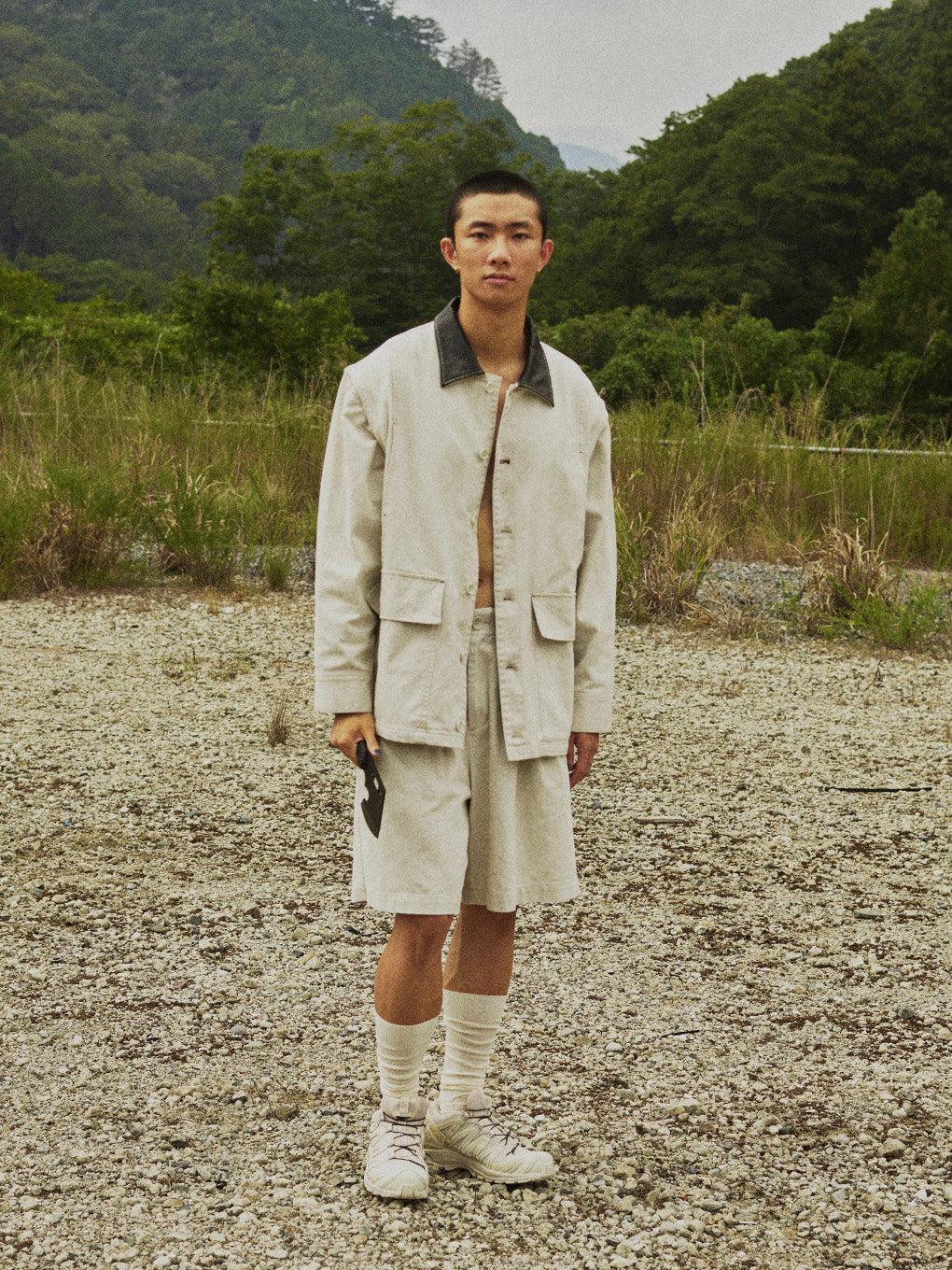 TWILL HALF PANTS