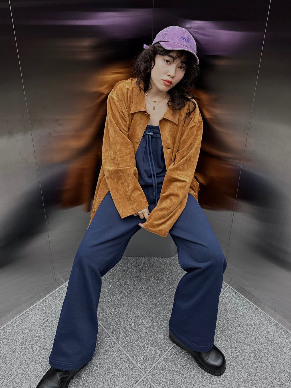 SYNTHETIC SUEDE SHIRT