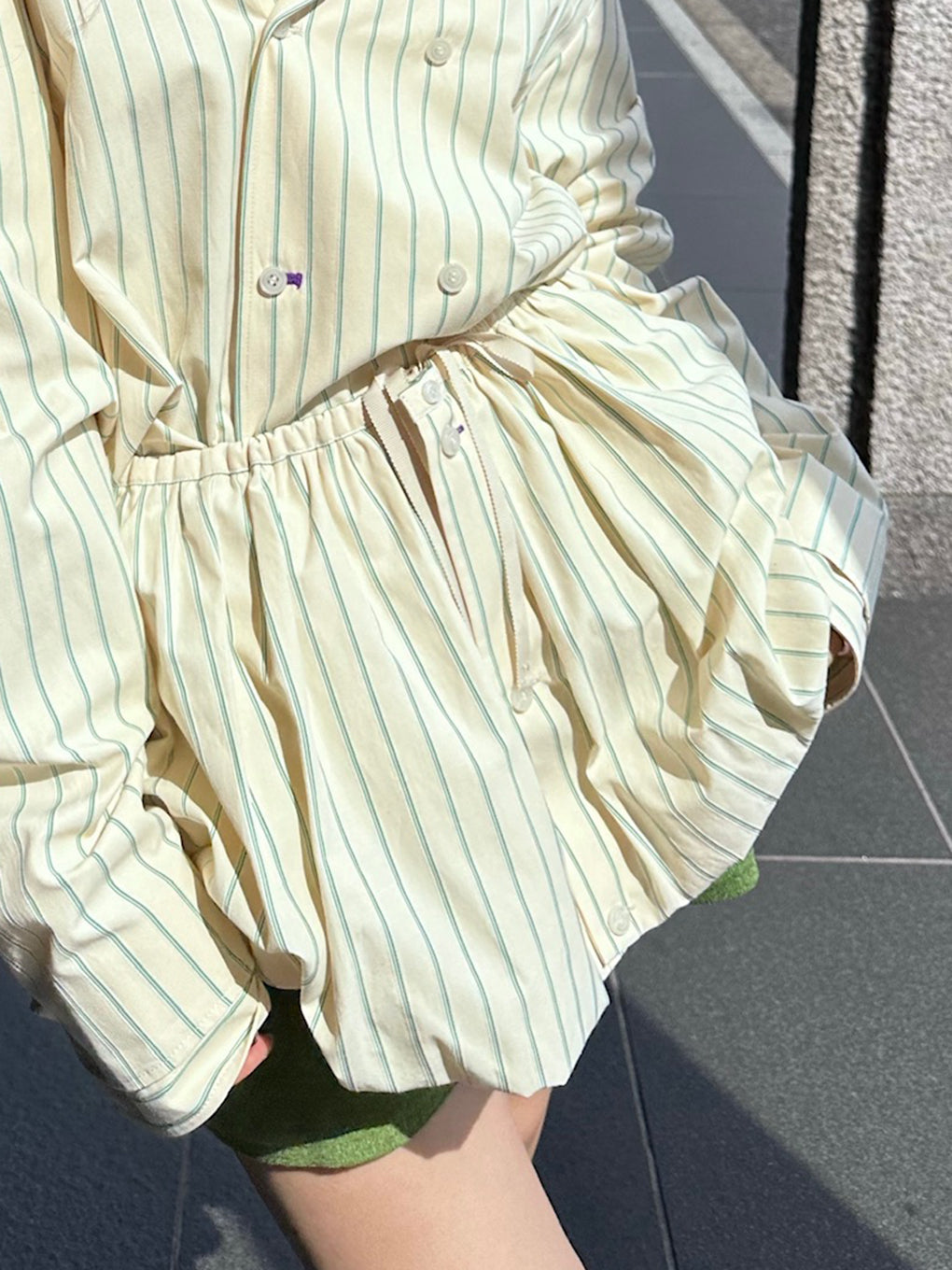 MULTI STRIPED BALLOON SKIRT