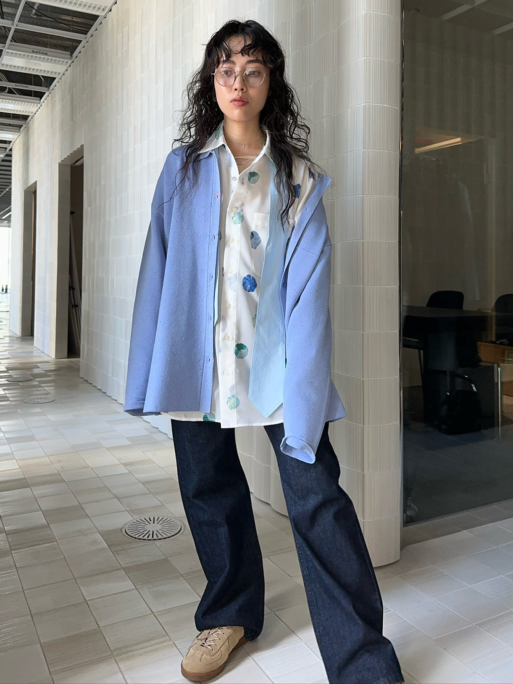 NEP KNIT OVER SHIRT