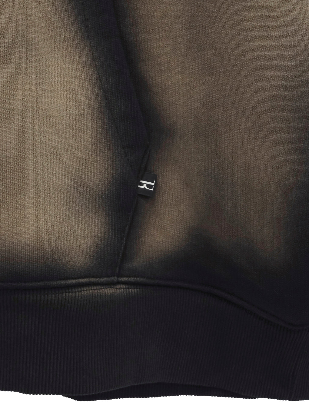 BLEACH DYE HALF ZIP HOODIE