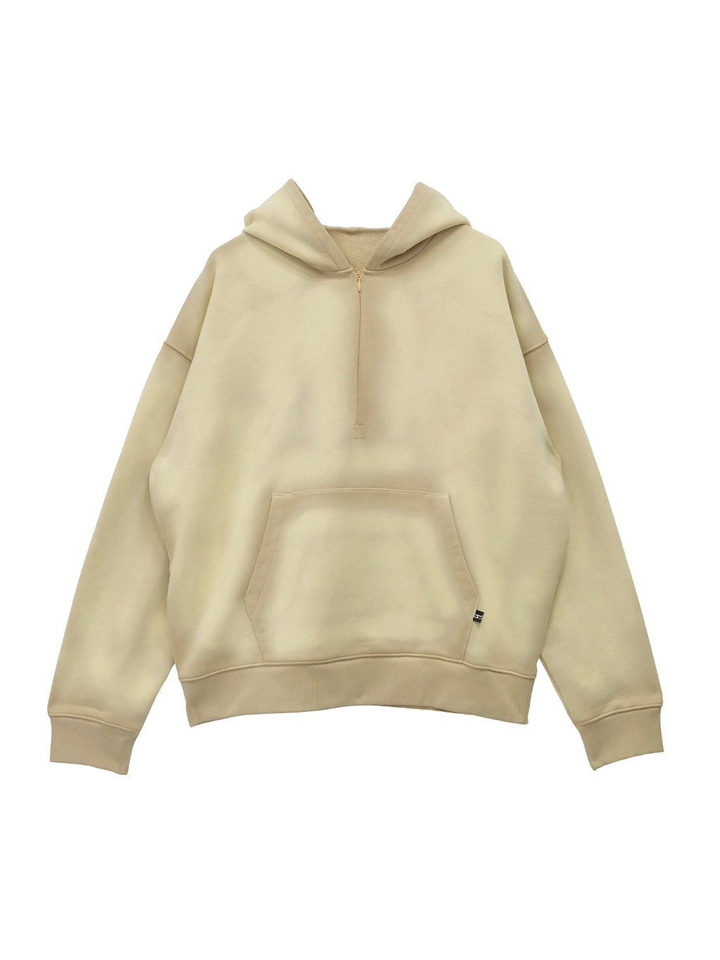 BLEACH DYE HALF ZIP HOODIE