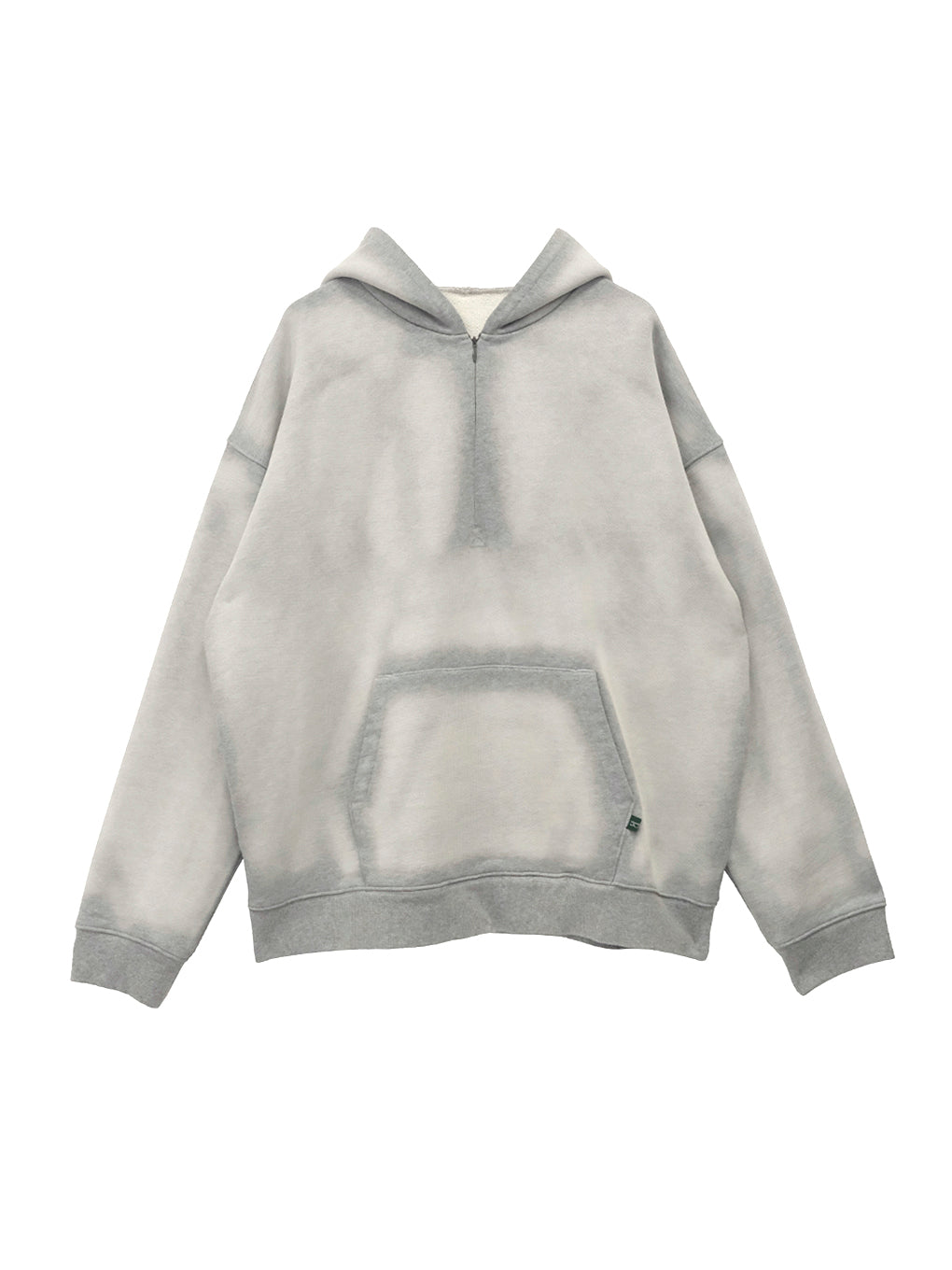 BLEACH DYE HALF ZIP HOODIE